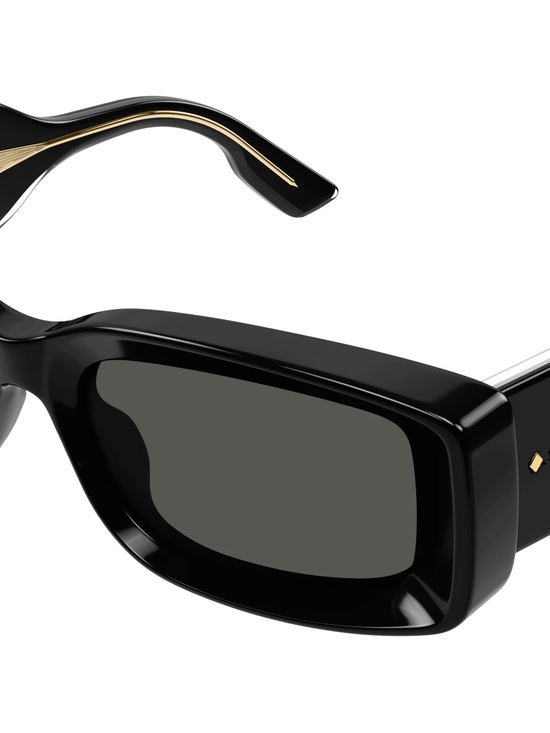 Gucci GG1528S sunglasses in shiny black acetate. Black/Gray main image 4